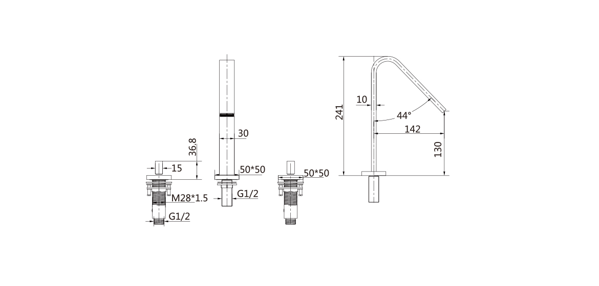 Double Handle Basin Faucet