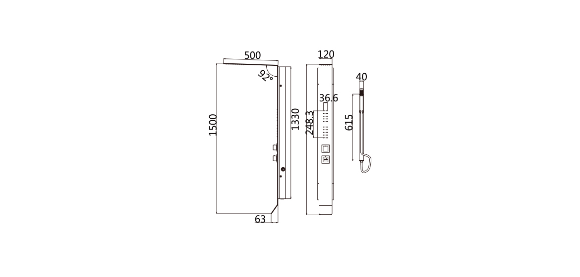 S.S. Concealed Shower Screen