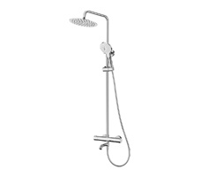 Round Thermostatic Shower Column Three Functions 