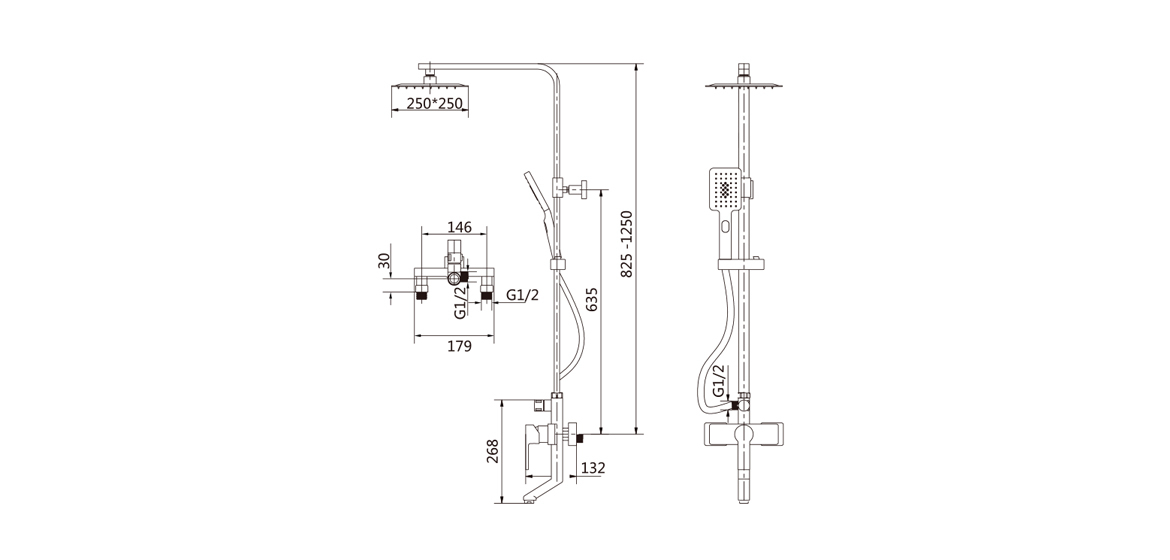 Shower Column Three Functions