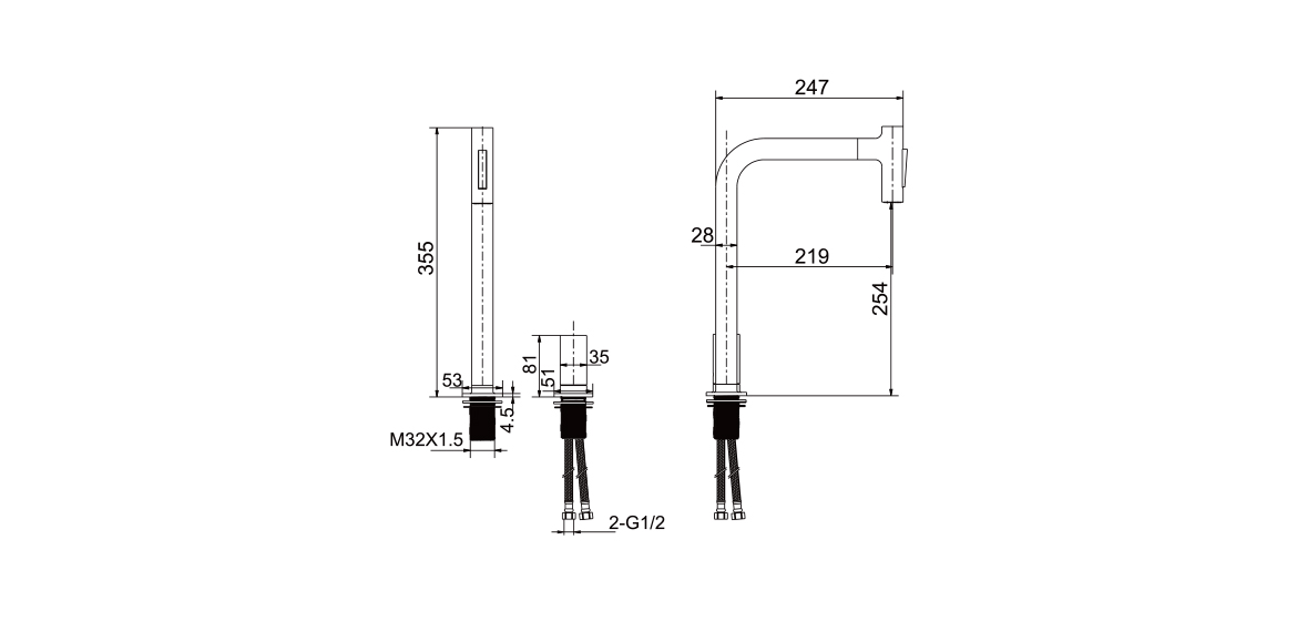 Split Pull-out Kitchen Faucet