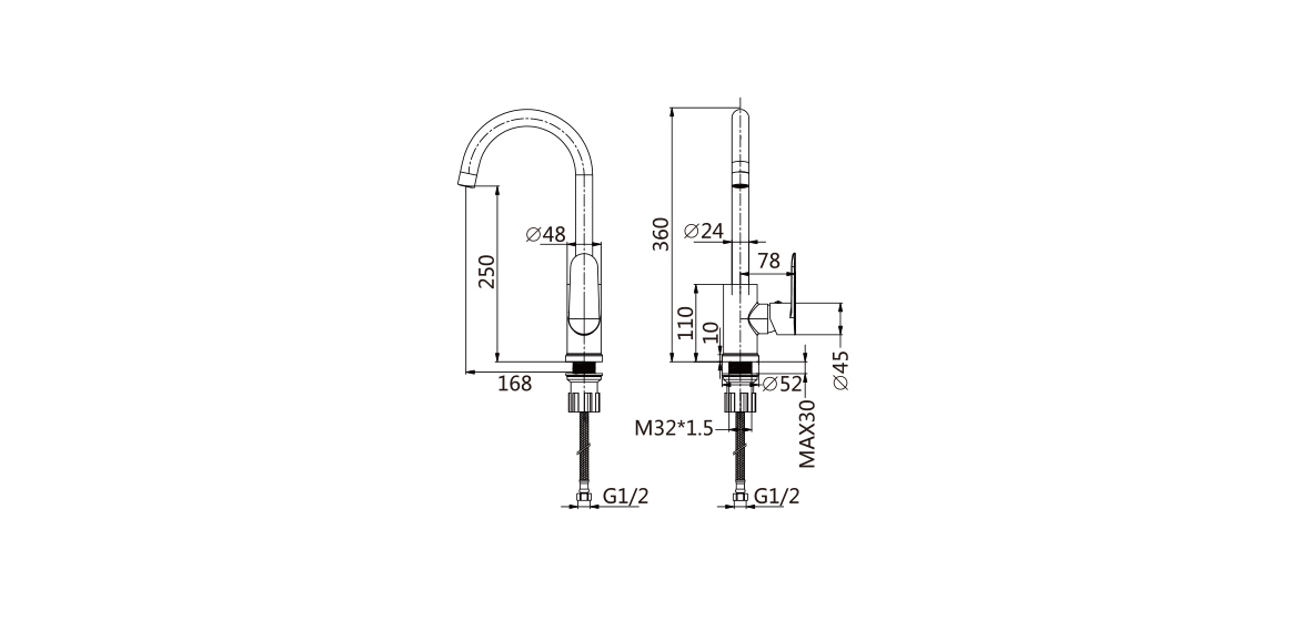 Single Handle Kitchen Faucet