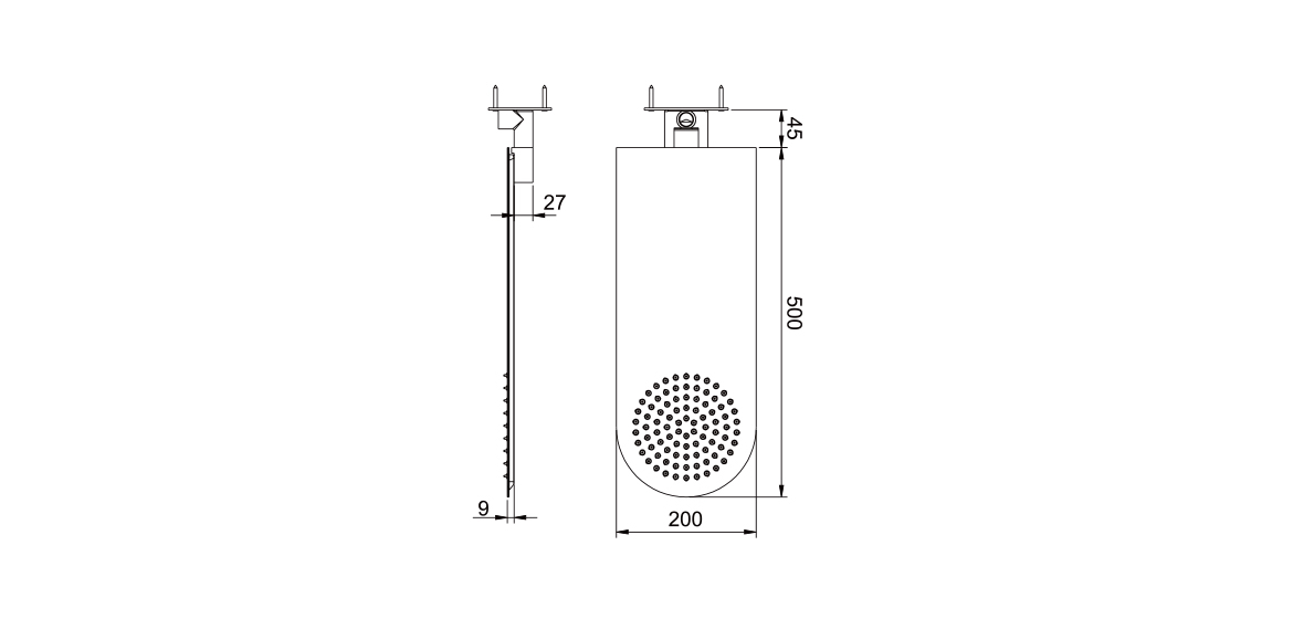 Concealed Head Shower