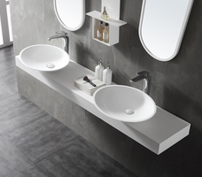 Wall-hung Table with Double Basin