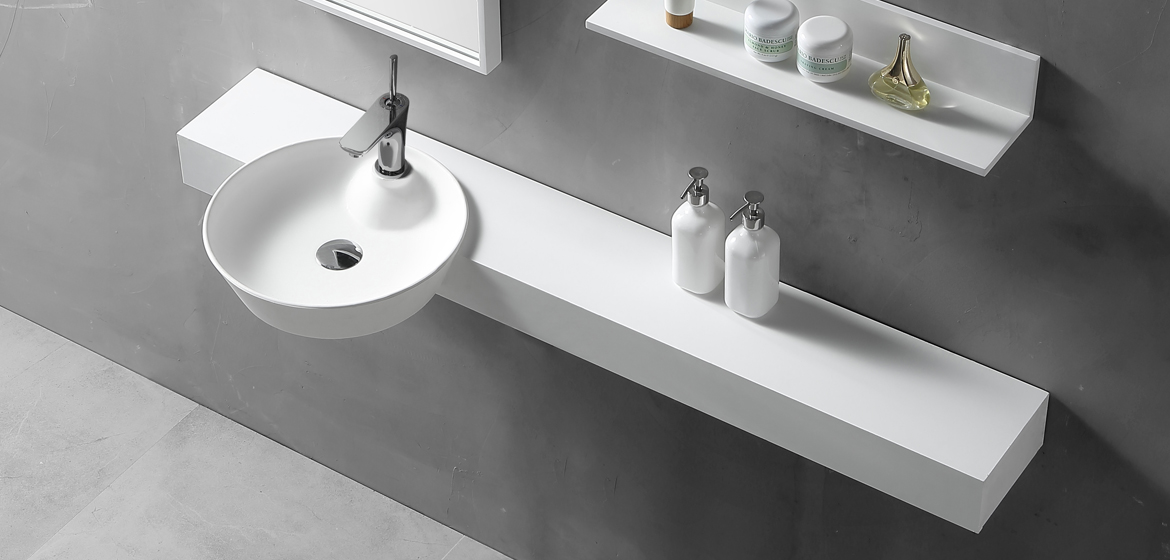 Wall-hung Table with Single Basin