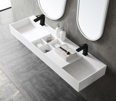 Wall-hung Table with Double Basin