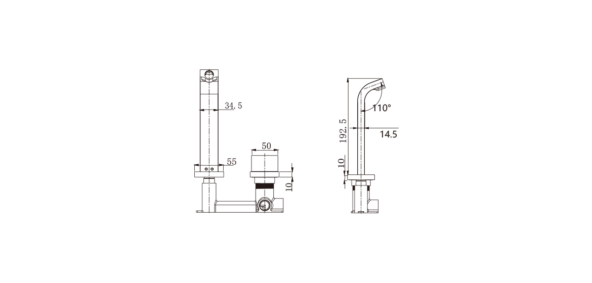 Single Handle Concealed Basin Faucet